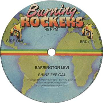 Image of Front Cover of 12" - VG/VG - BARRINGTON LEVY, Shine Eye Gal (Burning Vibrations; BRD033, UK 1979, Company Sleeve, Red Vinyl), ,  - 3526149E