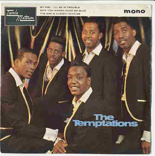 Image of Front Cover of 2114288C: 7" EP - THE TEMPTATIONS, The Temptations (Tamla Motown; TME 2004, UK 1965, Flipback Sleeve, Mono) Sleeve has date stamp and light ring wear on reverse  VG+/VG+