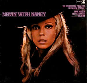 Image of Front Cover of LP - VG/VG - NANCY SINATRA, Movin' with Nancy (Reprise Blue & Yellow Riverboat; RLP6277, UK 1968, Laminated Flipback Sleeve, Mono), ,  - 1126259E