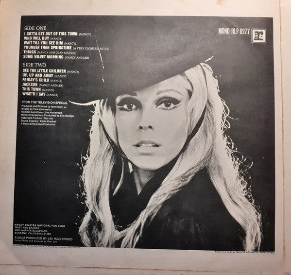 Image of Back Cover of LP - VG/VG - NANCY SINATRA, Movin' with Nancy (Reprise Blue & Yellow Riverboat; RLP6277, UK 1968, Laminated Flipback Sleeve, Mono), ,  - 1126259E