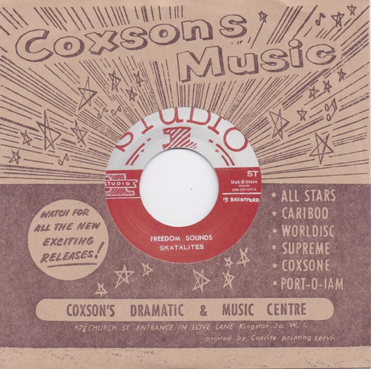 Image of Front Cover of 7" - EX/EX - THE SKATALITES, Freedom Sounds (Studio One; DSR-CS7-013, Japan 2013 Reissue, Company Sleeve), ,  - 1316179C