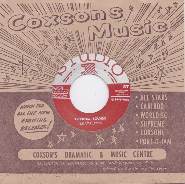 Image of Front Cover of 7" - EX/EX - THE SKATALITES, Freedom Sounds (Studio One; DSR-CS7-013, Japan 2013 Reissue, Company Sleeve), ,  - 1316179C