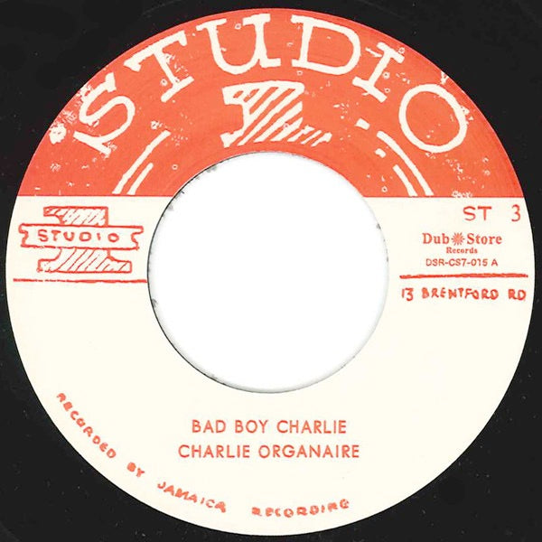 Image of Front Cover of 2054099S: 7" - CHARLIE ORGANAIRE / SOUL BROS, Bad Boy Charlie / Thunderball (Studio One; DSRCS7015, Japan 2013 Reissue, Plain Sleeve)   /VG+