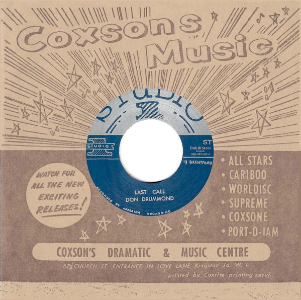 Image of Front Cover of 7" - EX/EX - DON DRUMMOND, Last Call (Studio One; DSR-CS7-005, Japan 2013, Company Sleeve), ,  - 1316180C