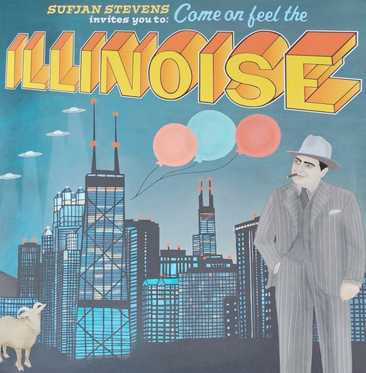 Image of Front Cover of 2xLP - NEW/NEW - SUFJAN STEVENS, Illinoise (Asthmatic Kitty Records; AKR014LP, US 2015 Reissue, Triple Gatefold, Insert), , Sufjan weaves variegated musical styles (jazz, funk, pop, folk, and Rodgers & Hammerstein-like flourishes) and the textures of 25 instruments into a tapestry of persons and places famous, infamous, iconic and anonymous. Invoking the muse of poet Carl Sandburg, Illinoise ushers in trumpets on parade, string quartets, female choruses and ambient piano scales arran