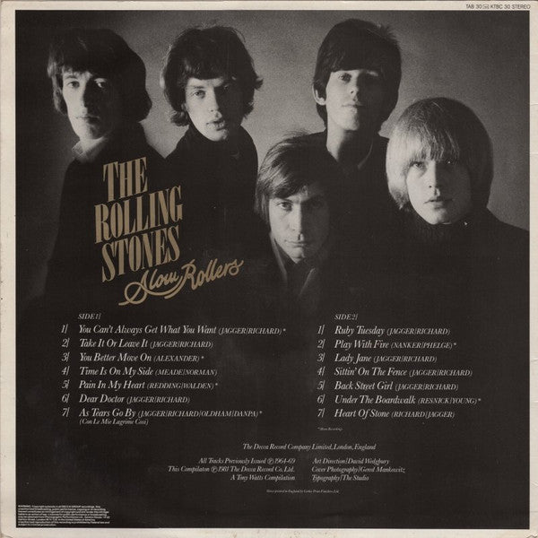 Image of Back Cover of LP - VG/VG+ - THE ROLLING STONES, Slow Rollers (Decca; TAB30, UK 1981), ,  - 3226099E