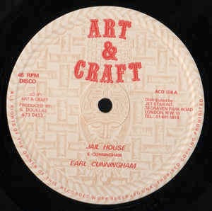 Image of Front Cover of 12" - VG/VG - EARL CUNNINGHAM, Jail House (Art & Craft; ACD 016, UK 1982, Reggae Disco 45 Sleeve), Superficial scuffs, plays VG+. Clean labels. Nice Disco 45 sleeve.,  - 0626202E