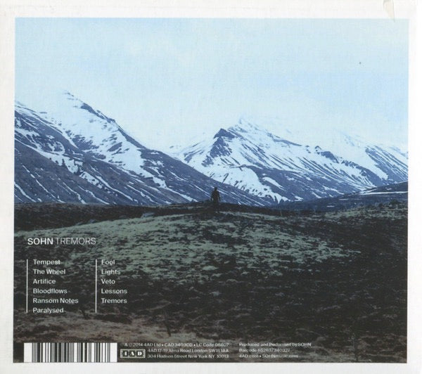 Image of Back Cover of LP - VG+/VG+ - SOHN, Tremors (4AD; CAD3403, UK 2014, Gatefold, Inner), Still In Opened Shrinkwrap,  - 1716474C