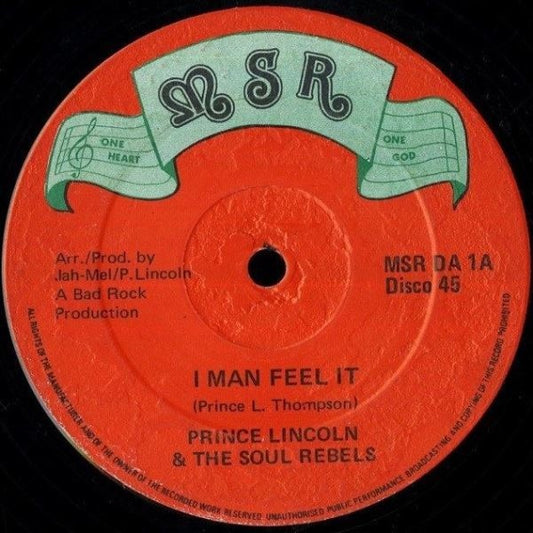 Image of Front Cover of 12" - /VG+ - PRINCE LINCOLN & THE SOUL REBELS, I Man Feel It (MSR; MSR DA 1, UK 1970s), Shiny clean. In Jah Observers sleeve.,  - 2516163C