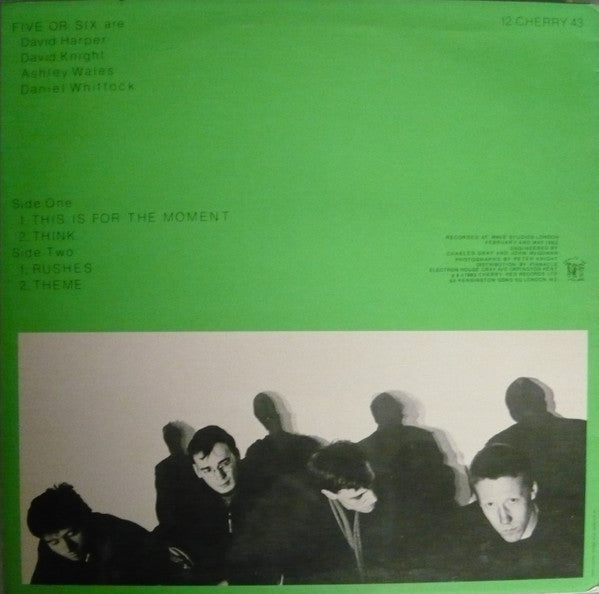 Image of Back Cover of 12" - VG+/VG+ - FIVE OR SIX, Four From (Cherry Red; 12 Cherry 45, UK 1982, Picture Sleeve), Strong VG+, Sleeve Slightly Dirty,  - 2326133E