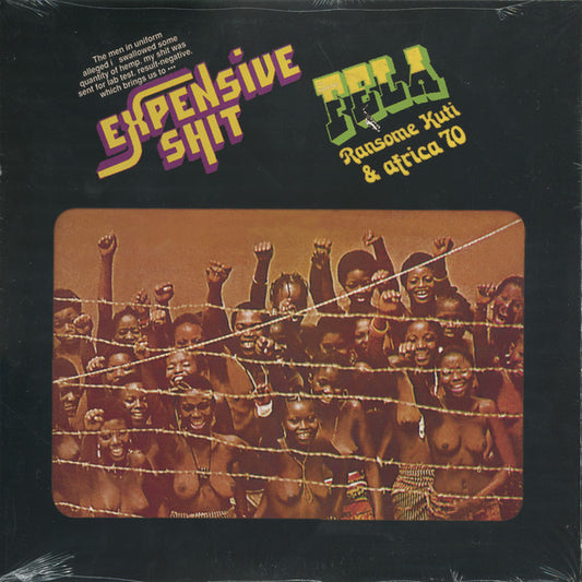 Image of Front Cover of LP - NEW/NEW - FELA RANSOME KUTI & AFRICA 70, Expensive Shit (Knitting Factory Records; KFR2015-1, US 2000s Reissue, Inner), , Fela Kuti's album "Expensive Shit" is a classic of afrobeat music. The album was released in 1975 and is considered one of Fela's best works. It features a mix of politically charged lyrics and infectious, danceable grooves. The title track, "Expensive Shit," is a commentary on corruption and the high cost of living in Nigeria. Other standout tracks include "