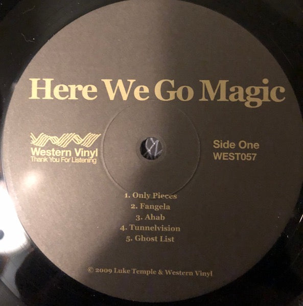 Image of Back Cover of 4714017C: LP - HERE WE GO MAGIC, Here We Go Magic (Western Vinyl; WEST057LP, US 2009) Still In Stickered Shrinkwrap.  VG+/VG+