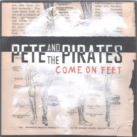 Image of Front Cover of 7" - EX/M - PETE AND THE PIRATES, Come on Feet (Stolen Recordings; SR007, UK 2007, Picture Sleeve, Limited Edition of 500), SEALED With Bespoke Black Tape, Limited Edition No 78/500,  - 5125105E