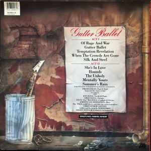 Image of Back Cover of LP - VG/VG - SAVATAGE, Gutter Ballet (Atlantic; 7820081, Europe 1989, Inner), Mostly hairlines, one longer mark on side 2 not affecting play. Edge and ring wear.  Includes press release and photo,  - 2326261E