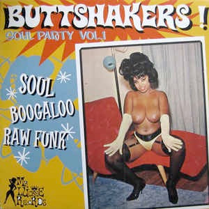 Image of Front Cover of LP - VG/VG - VARIOUS, Buttshakers! Soul Party Vol. 1 (Mr Luckee; LUCK 420-69, France 2000), Sleeve has some wear along opening; creasing. Old sticker and ghost on front,  - 3416363C
