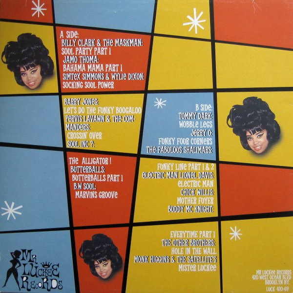 Image of Back Cover of LP - VG/VG - VARIOUS, Buttshakers! Soul Party Vol. 1 (Mr Luckee; LUCK 420-69, France 2000), Sleeve has some wear along opening; creasing. Old sticker and ghost on front,  - 3416363C