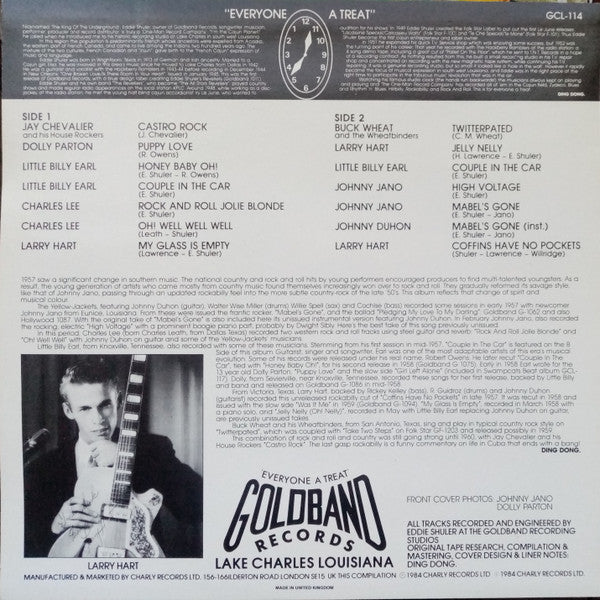 Image of Back Cover of 3525112E: LP - VARIOUS, Jolie Blonde Rocks N' Rolls! (Goldband Records; GCL-114, UK 1984)   VG+/VG+
