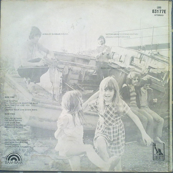 Image of Back Cover of LP - G+/G - AYNSLEY DUNBAR RETALIATION, Doctor Dunbar's Prescription (Liberty Blue; LBS83177, UK 1968, Laminated Sleeve, Stereo), Covered In Marks - Plays With Light Noise, Writing On Front Sleeve,  - 0726240E