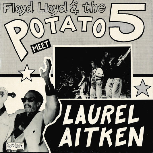 Image of Front Cover of LP - VG/VG+ - FLOYD AND THE POTATO 5 MEET LAUREL AITKEN, Floyd Lloyd And The Potato 5 Meet Laurel Aitken (Gaz's; LPGAZ001, UK 1987), Sticker Mark Front Sleeve,  - 2246086S