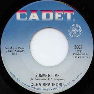 Image of Back Cover of 7" - G/VG+ - CLEA BRADFORD, My Love's A Monster / Summertime (Cadet; 5602, US 1968, Company Sleeve), Lightest of marks. Wear to company sleeve.,  - 2926092E