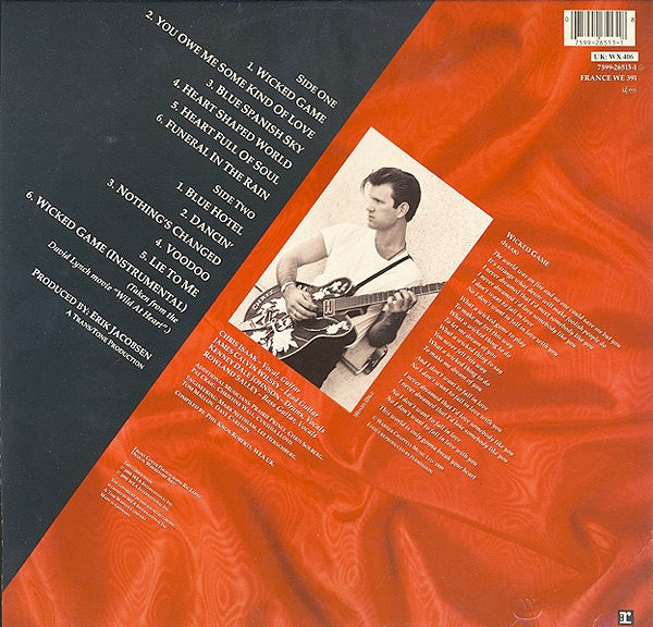 Image of Back Cover of LP - VG/VG - CHRIS ISAAK, Wicked Game (Reprise Records; 7599-26513-1, Europe 1991), ,  - 3926378E