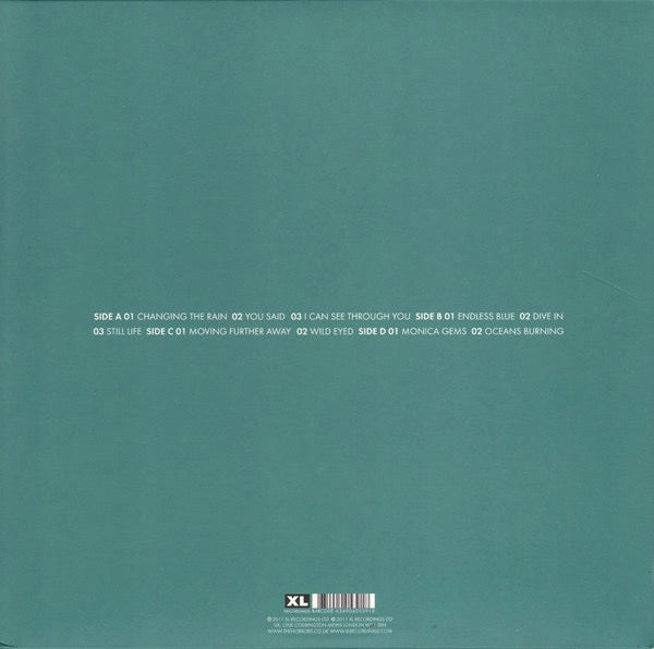 Image of Back Cover of 2xLP - VG+/VG+ - THE HORRORS, Skying (XL Recordings; XLLP539, UK 2011, Textured Gatefold Sleeve With Embossed Metallic Lettering, 2 Inners, 5 Prints, Special Edition), with hype sticker,  - 3746487S