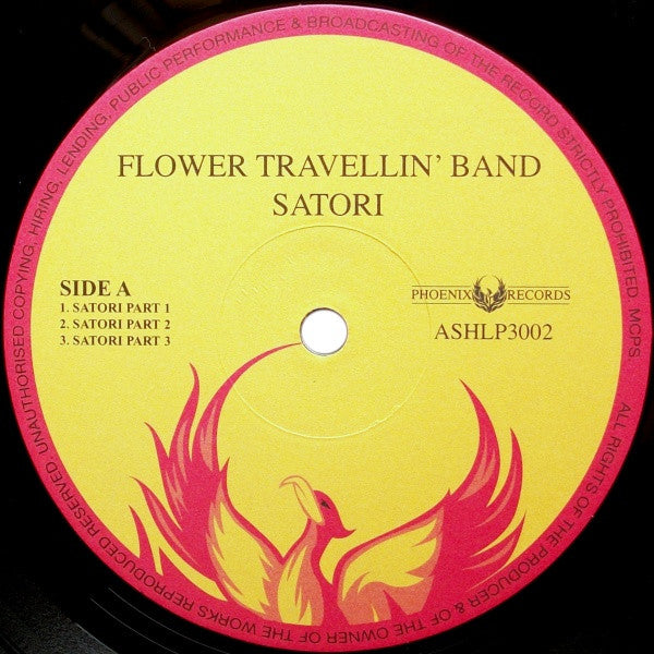 Image of Label Cover of LP - VG+/EX - FLOWER TRAVELIN BAND, Satori (Phoenix Records; ASHLP3002, US 2000s Reissue, Gatefold), ,  - 3526162E