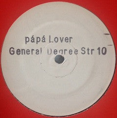 Image of Front Cover of 12" - /VG - GENERAL DEGREE, Papa Lover Jungle (Street Tuff; STR 10, UK 1995, Stamped White Label, Plain Sleeve), Marks across both sides but only hairlines, no major scratches,  - 4026408E