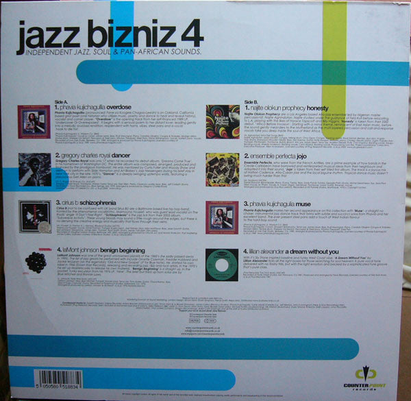 Image of Back Cover of 4524277E: LP - VARIOUS, Jazz Bizniz 4 (Counterpoint; CRLP035, UK 2009, Picture Sleeve)   VG+/VG+