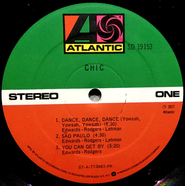 Image of Label Cover of LP - VG+/VG - CHIC, Chic (Atlantic; SD 19153, US 1977, Presswell Pressing), Light hairlines,  - 3826048E