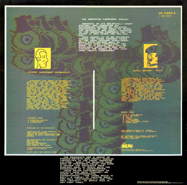 Image of Back Cover of LP - VG+/VG+ - THE RESIDENTS, George & James (Ralph; KODE9, Germany 1984), ,  - 5025143E