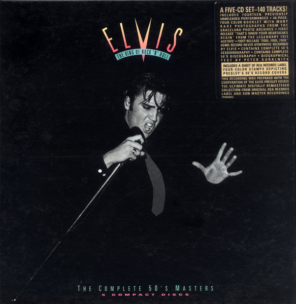 Image of Front Cover of 5xCD - VG+/VG+ - ELVIS PRESLEY, The King Of Rock 'N' Roll (RCA; PD90689, Europe 1992, Box Set, Booklet & Insert, Stamp Sheet), ,  - 3336020E