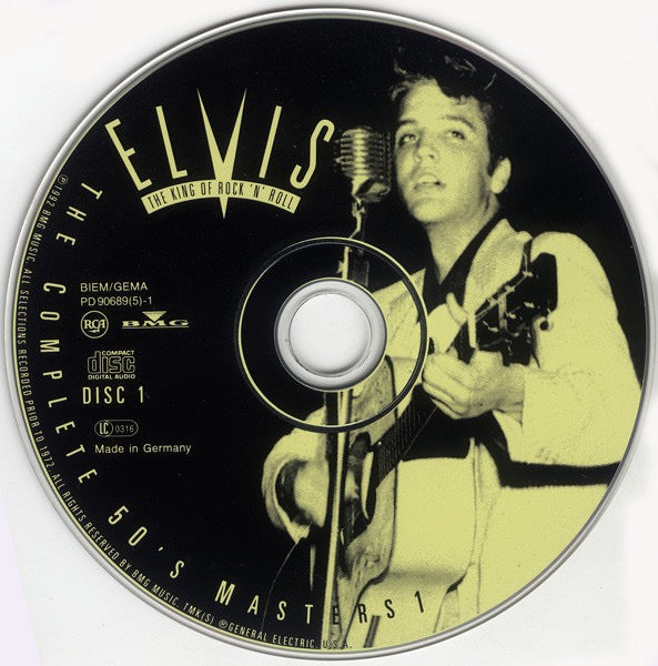 Image of Label Cover of 5xCD - VG+/VG+ - ELVIS PRESLEY, The King Of Rock 'N' Roll (RCA; PD90689, Europe 1992, Box Set, Booklet & Insert, Stamp Sheet), ,  - 3336020E