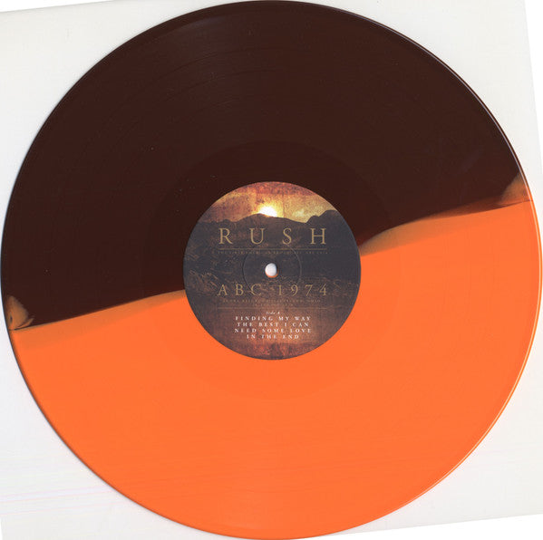 Image of Label Cover of 2xLP - EX/EX - RUSH, ABC 1974 - The First American Broadcast (Back On Black; RCV073LTD, UK 2013, Gatefold, Brown/Orange Split Vinyl), ,  - 1626281E