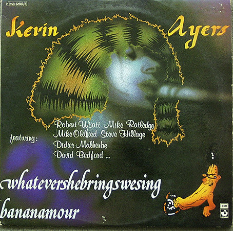 Image of Front Cover of 4424159E: 2xLP - KEVIN AYERS, Whatevershebringswesing / Bananamour (Harvest; 2C 150 5207/8, France 1977 Reissue, Laminated Gatefold Sleeve)   VG+/VG+