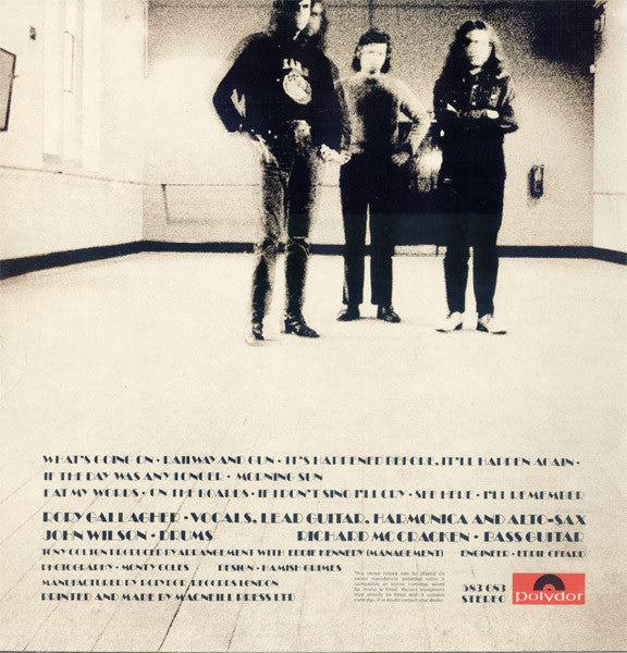 Image of Back Cover of LP - VG/G+ - TASTE, On the Boards (Polydor Red Label; 583083, UK 1970, Textured Sleeve, Pinched Spine, Stereo, Rory Gallagher), Strong G+,  - 3146159S
