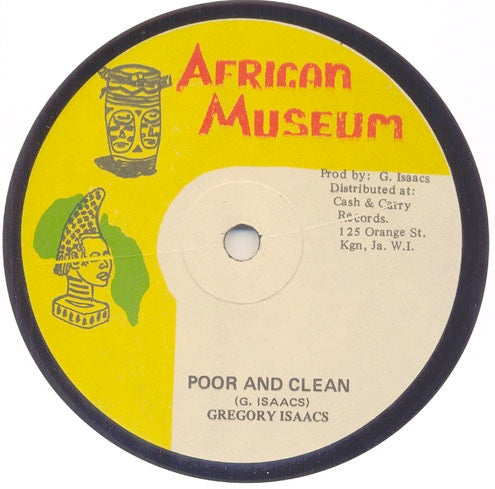 Image of Front Cover of 12" - /VG - GREGORY ISAACS, Poor And Clean (African Museum; , Jamaica 1980s), ,  - 4446271S