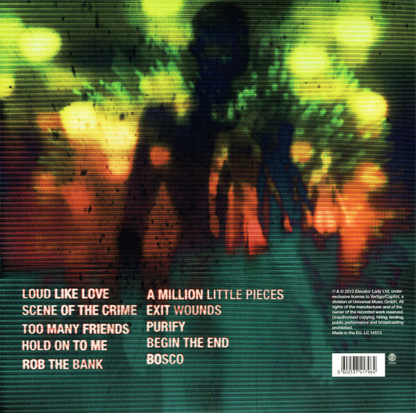 Image of Back Cover of 3444298S: 2xLP - PLACEBO, Loud Like Love (EMI/Virgin; 374179-6, UK 2013, Gatefold, 2 Inners, Blue Vinyl) Opened Instore, Still In Shrinkwrap  VG+/VG+