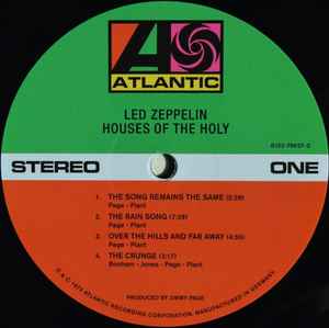 Image of Label Cover of 0634263E: LP - LED ZEPPELIN, Houses Of The Holy (Atlantic ; 8122796573, Europe 2014 Reissue, Gatefold, Insert)   NEW/NEW