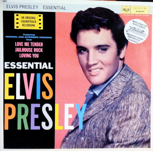 Image of Front Cover of LP - VG+/VG+ - ELVIS PRESLEY WITH THE JORDANAIRES, Essential Elvis (An Original Soundtrack Recording) (RCA; PL 89979, UK 1986, Gatefold, No Promo Insert, Mono), With Hype Sticker and Competition Entry Form,  - 2925050E