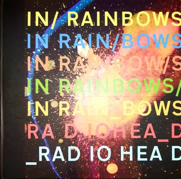 Image of Back Cover of 2xLP - VG/VG+ - RADIOHEAD, In Rainbows (Xurbia_Xendless Limited ; _X_X001, UK 2007, Book Sleeve With Slipcase, 2 Booklets & Black Inners, with 2 CDs), Strong VG sleeve - very light wear to slipcase, BOTH CDs scratched,  - 3846227S
