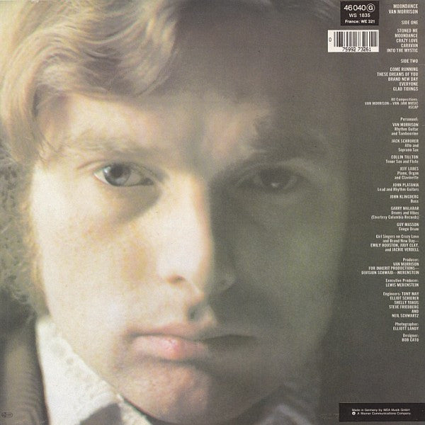 Image of Back Cover of LP - VG/VG - VAN MORRISON, Moondance (Warner Bros. Records; K 46 040, Europe 1980s Reissue, Two Lines Of Circular Label Text. G Price Code), ,  - 2526329E