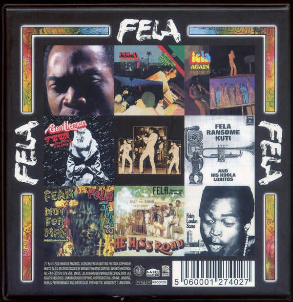 Image of Label Cover of 2934061E: 9xCD - FELA KUTI, Fela Anikulapo Kuti Box Set 2 (Knitting Factory; WRASS271, UK 2010, Box Set, Booklet & Inners)   VG+/EX