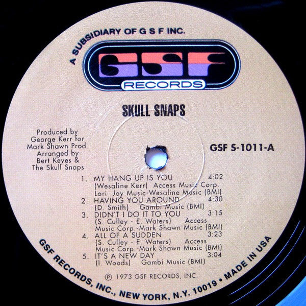 Image of Label Cover of LP - VG/VG - SKULL SNAPS, Skull Snaps (GSF Records; GSF-S-1011, US 2000s Reissue, Gatefold), Hairlines, edge wear,  - 3046015S