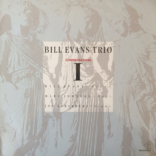 Image of Front Cover of LP - VG/VG - BILL EVANS TRIO, Consecration 1 (Timeless; SJP 331, Netherlands 1990, Picture Sleeve), Strong VG,  - 1826382E