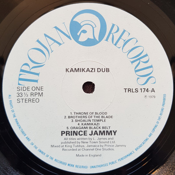 Image of Label Cover of LP - VG/VG - PRINCE JAMMY, Kamikazi Dub (Trojan Records; TRLS 174, UK 1979), WOL,  - 3426061E