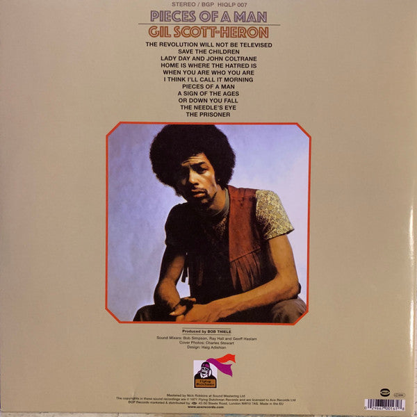 Image of Back Cover of 4734104E: LP - GIL SCOTT-HERON, Pieces Of A Man (Flying Dutchman; HIQLP7, US 2014 Reissue, Gatefold)   NEW/NEW