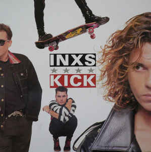 Image of Front Cover of 5114319C: LP - INXS, Kick (Mercury; MERH 114, UK 1987, Gatefold, Inner, Mastered by DB, TY1) Hype stickered sleeve.  VG/G+