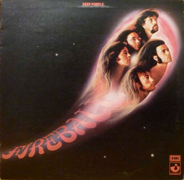 Image of Front Cover of LP - VG/G - DEEP PURPLE, Fireball (Harvest Green, Gramophone Co On Rim, EMI Box; SHVL793, UK 1971, Gatefold Textured, No Insert, SHVL 793 A-2U / B-3U Matrix First Press), ,  - 3526195E
