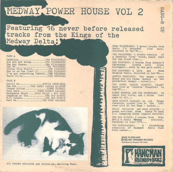 Image of Back Cover of LP - VG+/EX - VARIOUS, Medway Powerhouse Vol 2 (Hangman; HANG-08UP, UK 1987), ,  - 3626082E